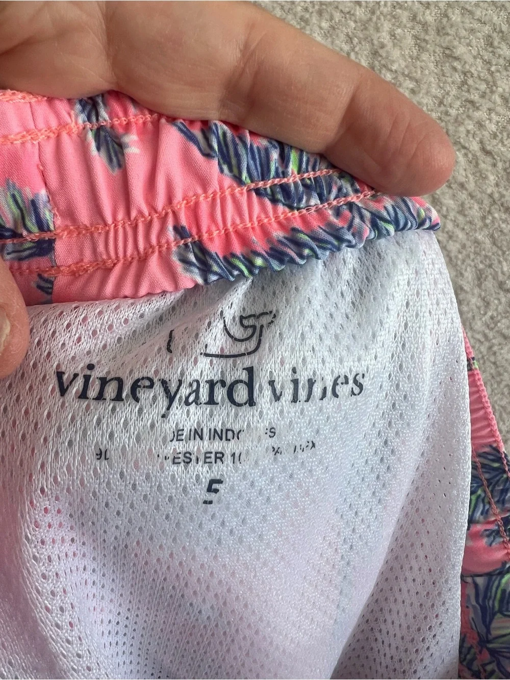 Vineyard Vines Kids‎ Swim Trunks Bathing Suit Palm Trees Size 5